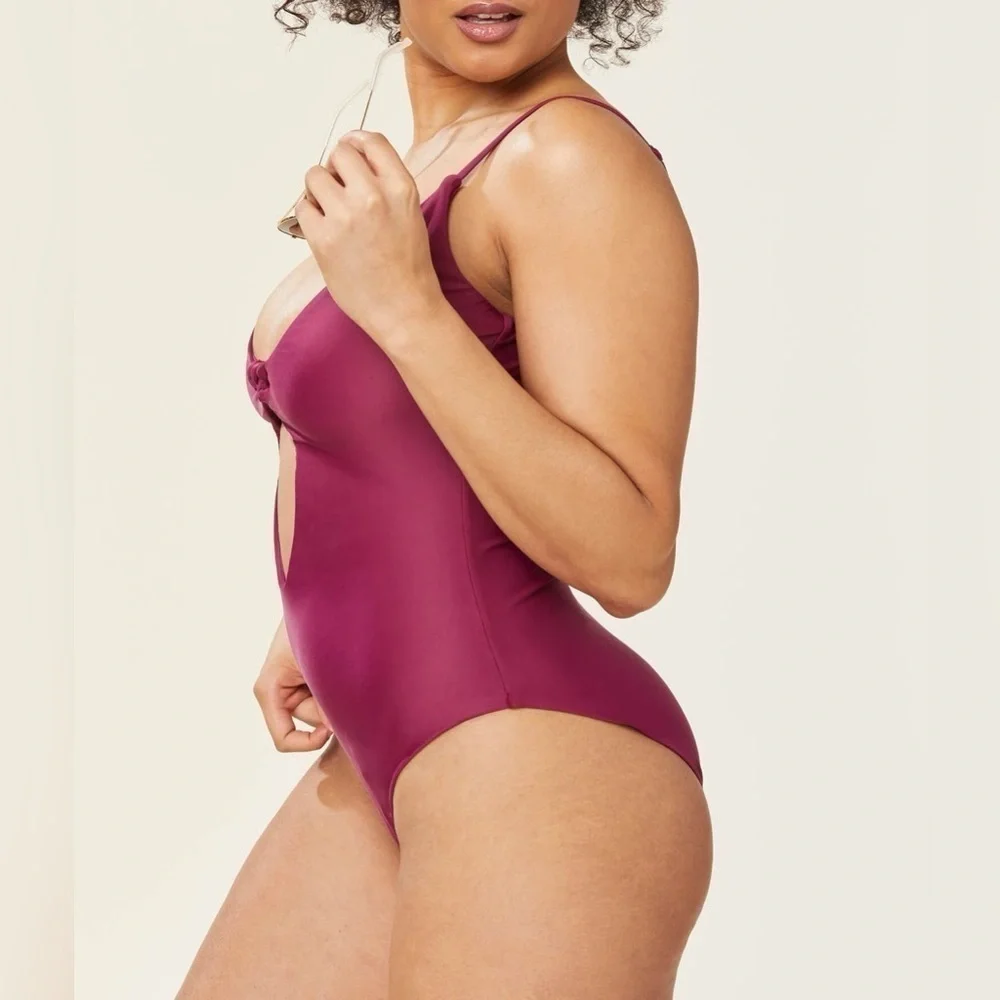 ANDIE The Santorini One Piece Swimsuit In Plum